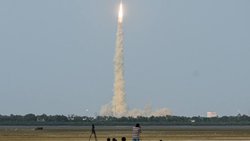 Ce satellite a été expédié dans l'espace à partir du centre spatial Satish Dhawan à Sriharikota, à l'image de ce lancement précédent en juillet dernier (Archives).