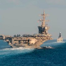 Les Etats-Unis ont déployé deux porte-avions, dont l'USS Abraham Lincoln, et leur escorte dans le golfe Persique (archives).