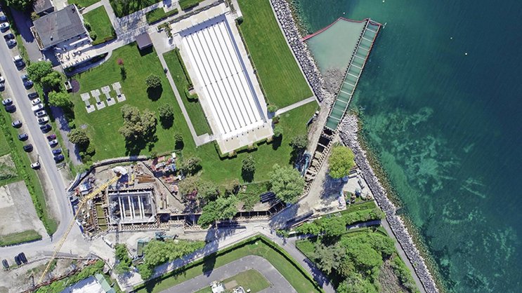 A quelques mètres de la piscine de Morges, la station de pompage recense dix pompes logées sous la dalle du rez-de-chaussée du bâtiment.