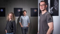L’équipe de management de Nanolive (de g. à dr.): Lisa Pollaro (Chief Marketing Officer), Yann Cotte (CEO) et Mathieu Fréchin (AI and Biology Director).