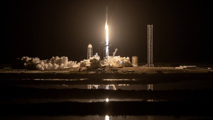 La fusée Falcon 9 a décollé à 22h53 locales du Centre spatial Kennedy.