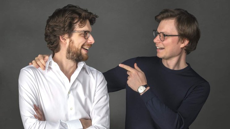 Les frères Rémi et Renaud Defrancesco, arrière-petits-fils de Jacques Hopenstand et de son épouse Francine.