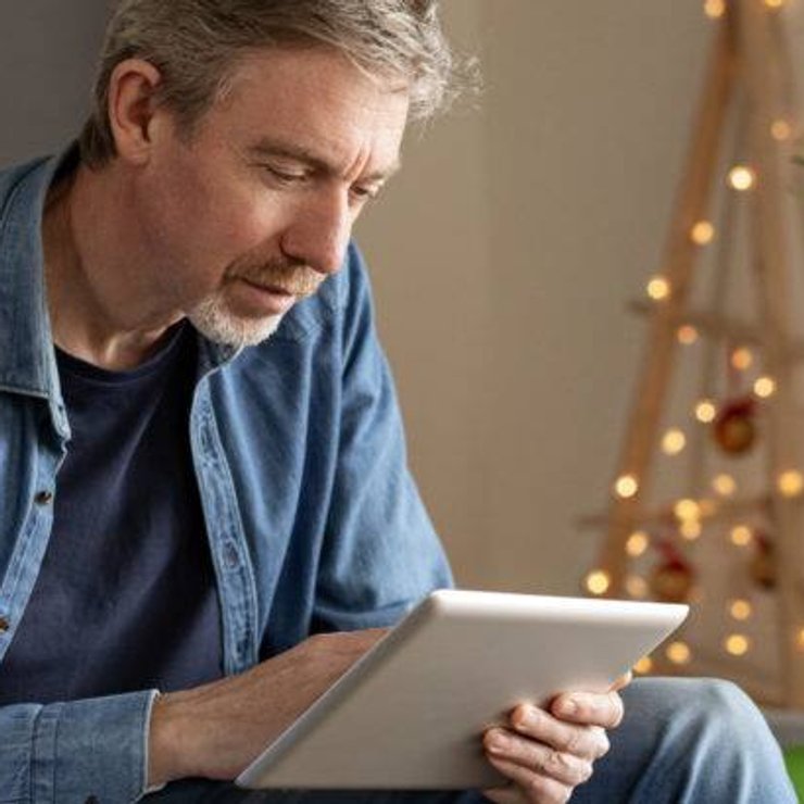 Man with tablet