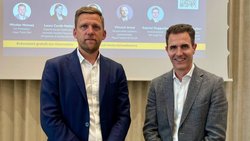 Les deux cofondateurs de la start-up, Nicolas Mossaz et Thibaut Seillier.