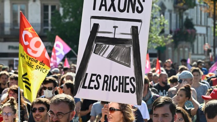 Une centaine d'action ont eu lieu mercredi dans toute la France. Sur cette photo, un rassemblement à Strasbourg.