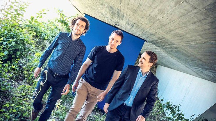 Pour une chimie favorisant les matières premières organiques: Florent Héroguel (à g.), Jeremy Luterbacher et Remy Buser.