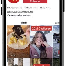 Suisse Tourisme compte 57 000 abonnés sur TikTok depuis le printemps 2020.