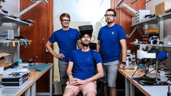 La garantie d’une expérience 3D sans tensions oculaires ni maux de tête: Alexander Kvasov, Tomáš Kubeš et Tomas Sluka (de g. à dr.).