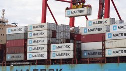 En 2025, le bénéfice net de Maersk, qui a augmenté de 4,9% ses volumes transportés, a été divisé par plus de 2, à 2,7 milliards de dollars (archives).