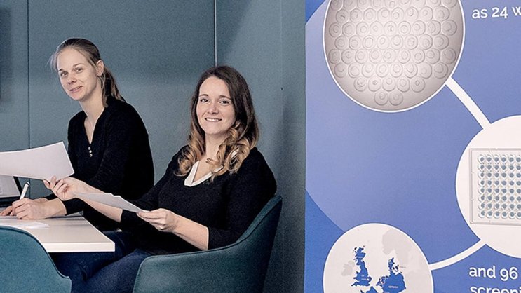 Sylke Hoehnel (à dr.) et Nathalie Brandenberg, les cofondatrices de Sun Bioscience.