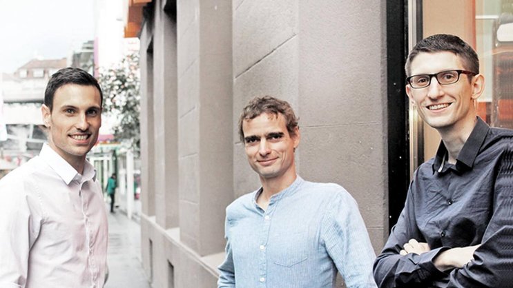 Les trois cofondateurs d’Urbio, Nicolas Sommer, Nils Schüler et Sébastien Cajot (de g. à dr.).