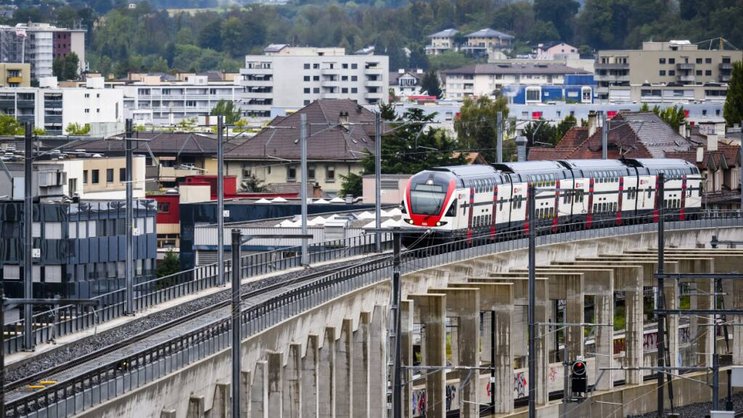 Les infrastructures ferroviaires auront un tout autre visage d'ici 2045 (ici illustration avec le tronçon Renens-Prilly).