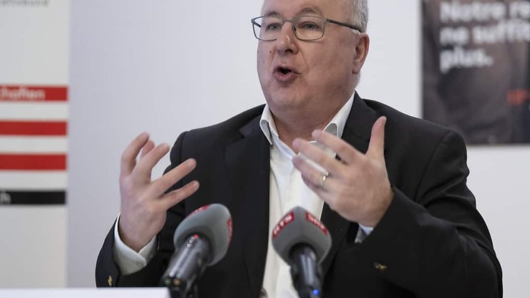 Le président de l'USS Pierre-Yves Maillard était l'invité samedi de l'émission "Samstagsrundschau" de la radio de service public alémanique SRF (Archives).