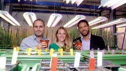 Sylvain Dubey (à g.), Olga Dubey et Jean-Pascal Aribot travaillent en étroite collaboration avec l’Agriscope de Changins.