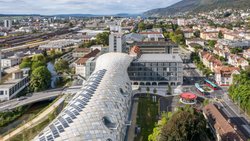 Le siège principal du Swatch Group à Bienne.