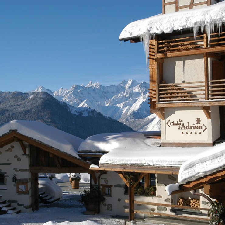 Le Chalet d’Adrien en hiver.