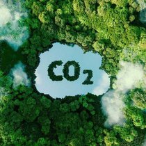 Concept depicting the issue of carbon dioxide emissions and its 