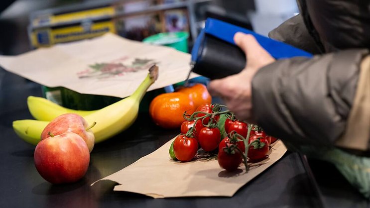A la caisse en Allemagne, les prix de l'alimentation ont baissé de 0,7% par rapport à mars 2023 (archives).