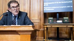 Jakob Stark (UDC/TG) a été le porte-parole de la commission durant les près de 12 heures de débats au Conseil des Etats sur le programme d'allègement budgétaire 2027.