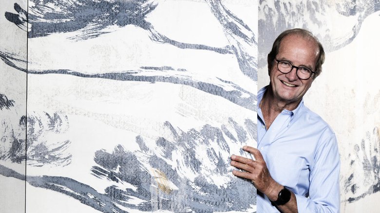 Alain Nicod chez lui, dans sa maison à Grandvaux (VD).