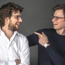 Les frères Rémi et Renaud Defrancesco, arrière-petits-fils de Jacques Hopenstand et de son épouse Francine.