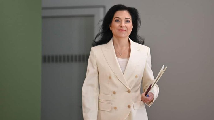 La ministre allemande de l'Economie, Katharina Reiche, présente mercredi les prévisions d'automne du gouvernement fédéral pour l'année en cours et 2026. (archive)