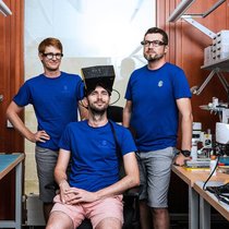 La garantie d’une expérience 3D sans tensions oculaires ni maux de tête: Alexander Kvasov, Tomáš Kubeš et Tomas Sluka (de g. à dr.).