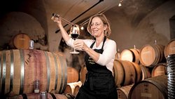 L’application Oeno 4.0 veut fournir toutes les informations pour déguster des vins chez un vigneron (ici, Marie-Thérèse Chappaz, à Fully).