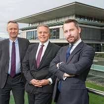 Vincent Dousse, Claude Romy et Cyril Schaer (de g. à dr.), membres fondateurs et secrétaire général de l’association.
