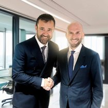 Christian Vasino (Chaberton Partners) et Vincenzo Ganci (Ganci Partners) lors de la signature du rapprochement des deux PME