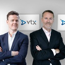 Nicolas Aubé, Fondateur  et président de Celeste (à g.) et Yves Pitton, CEO de VTX.