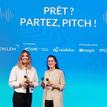 Elise Garcia (à g.), fondatrice de GutUp, a remporté le Prix du digital. Claudia Bigoni (SaisiR) a gagné le Prix Genilem et le Prix du public.
