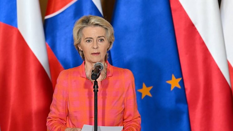 Ursula von der Leyen, après Wroclaw et la Pologne jeudi (photo), est arrivée en Ukraine vendredi