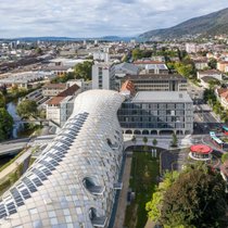 Le siège principal du Swatch Group à Bienne.