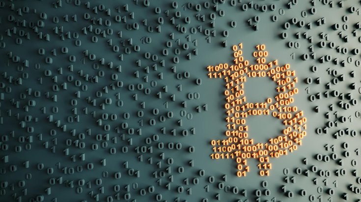 Bitcoin Concept With Binary Codes