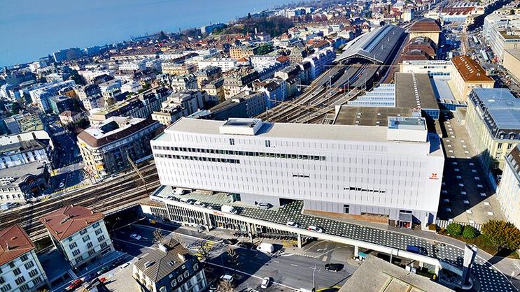 Le bâtiment Horizon, situé derrière la gare de Lausanne, va accueillir dans un premier temps les employés de Nespresso Bellerive.