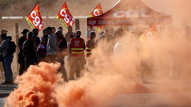 Le mouvement de grève a bloqué plusieurs stations-service.