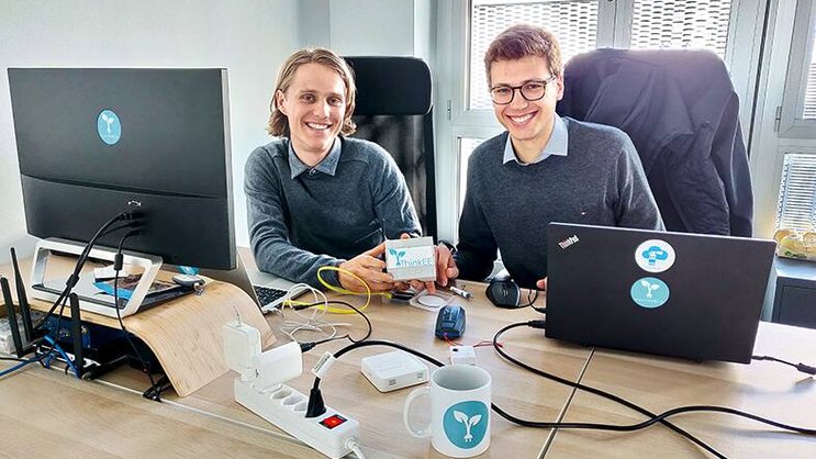 De g.à d.: Jean-Charles Fosse et Johann Bigler, cofondateurs de ThinkEE.
