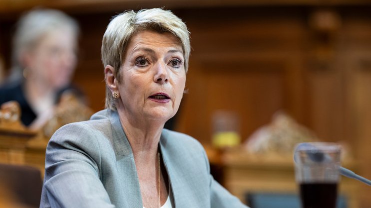 La ministre des Finances Karin Keller-­Sutter reste en retrait en matière de promotion de la place économique.