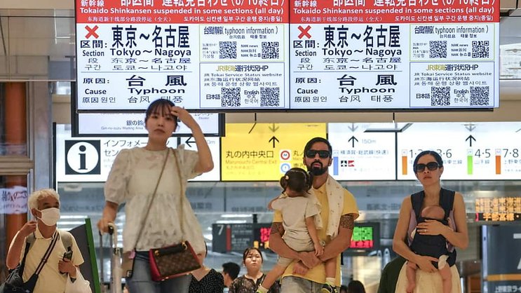 L'augmentation des vols directs en provenance des principaux marchés a également contribué au record de juillet, a ajouté le JNTO. Le Japon s'attend à accueillir jusqu'à 35 millions de touristes étrangers en 2024. (EPA/KIMIMASA MAYAMA)
