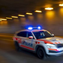 La police genevoise s'est rendue rapidement dans la société braquée à Meyrin (GE) mais les malfrats ont pris la fuite et étaient toujours recherchés (archives).