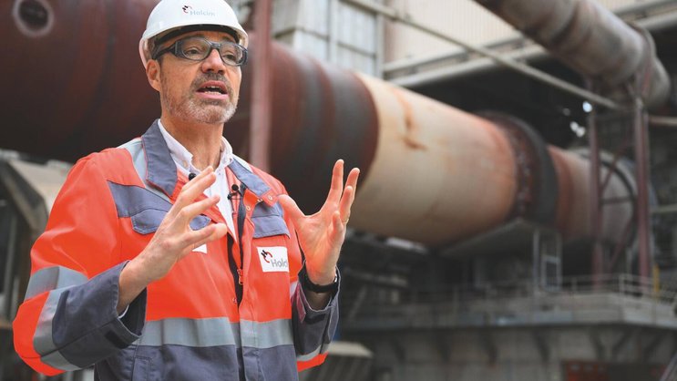 François Girod, directeur de la cimenterie Holcim d’Eclépens, lors de la présentation des objectifs environnementaux de la filiale d’ici à 2030.