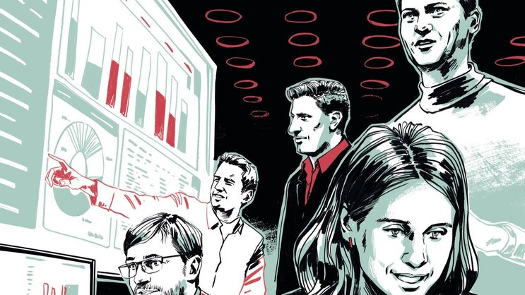 Ils ont des clients dans plus de 60 pays: Devis Lussi (à g.), Thomas Inhelder, Lars Mangelsdorf, Melanie Gabriel et Philippe Sahli.