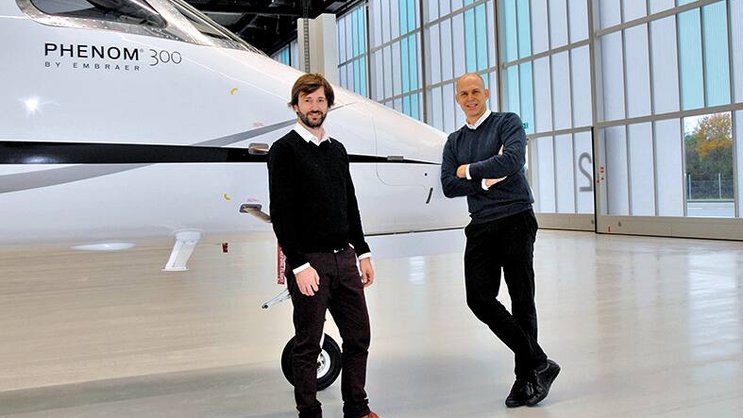 (De g. à d.) Guillaume Chassot et Massimo Fiorin, les deux dirigeants de Swiss Aeropole.