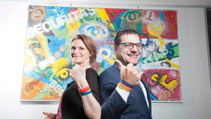 Diane Masmejan-Borcard, formatrice, et Christian Chenaux, directeur de Securitas Direct.