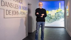 John Howe, artiste et illustrateur des oeuvres de Tolkien, a un atelier dans la Tour du fantastique (archives).