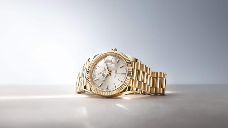 Depuis 1956, la Rolex Day-Date est un symbole de prestige et de précision (sur la photo, la Day-Date 40).