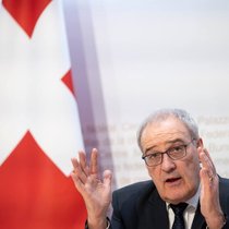 Guy Parmelin annonçait la semaine dernière une entrée en vigueur avec effet rétroactif de près d'un mois des droits de douane US allégés. (archive)