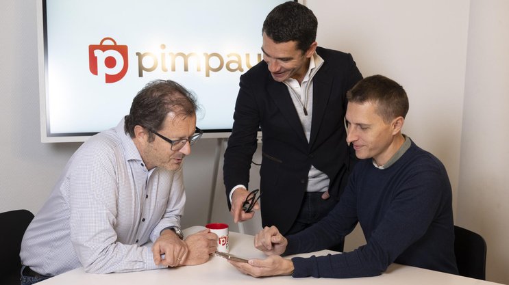 L’entreprise lausannoise PimPay, fondée en 2025, a lancé en juillet dernier une application de paiement mobile conçue comme une alternative à Twint et aux terminaux de cartes bancaires. Ici ses reponsables, de gauche à droite: André Renfer, Maxime Charbonnel et Maxime Monod.