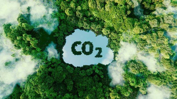 Concept depicting the issue of carbon dioxide emissions and its